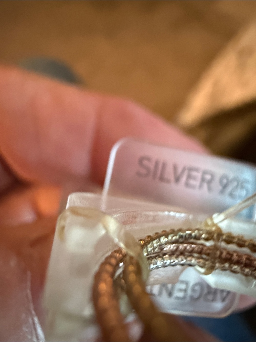 Sterling Silver 925 Mixed Metal Rope Chain Bracelet